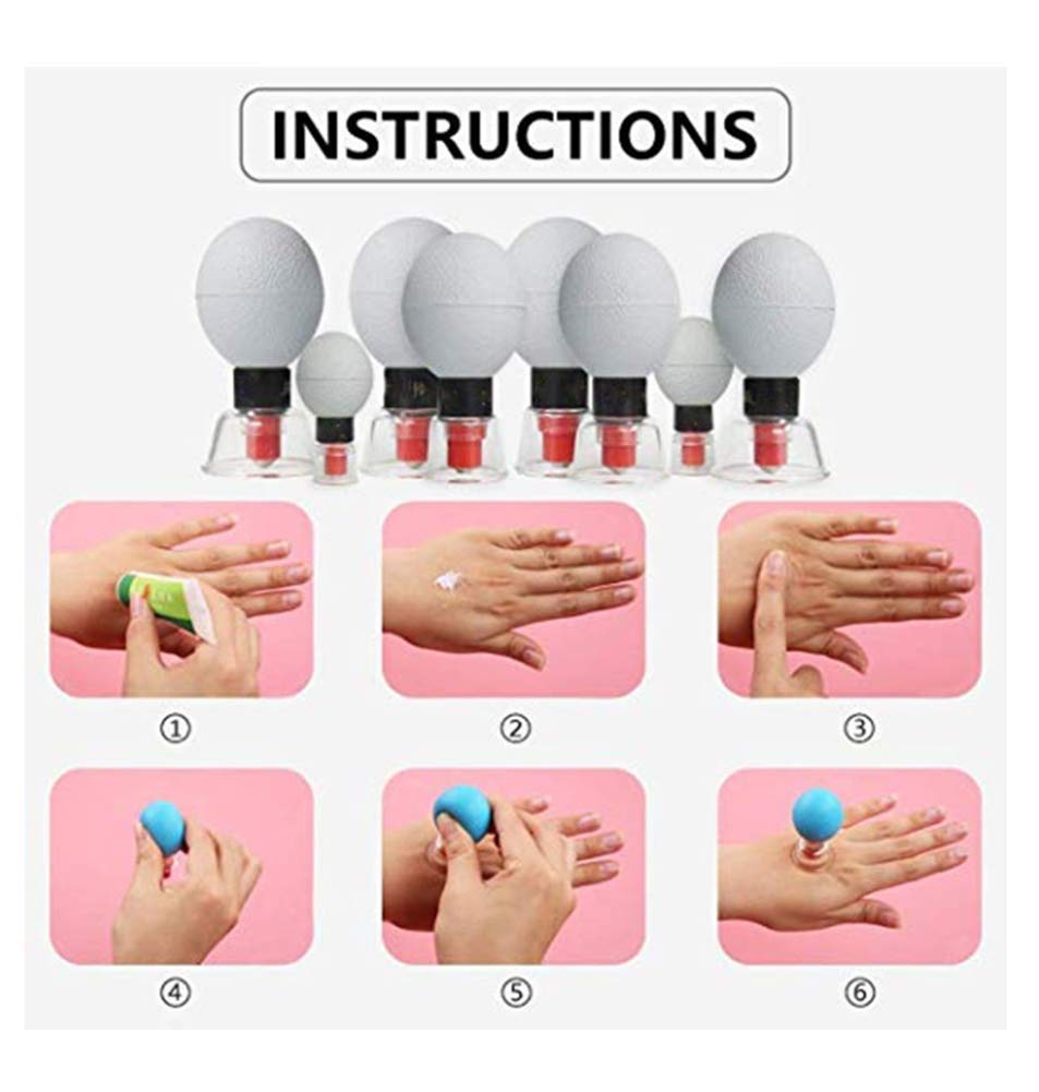 Set di coppette a vuoto, ventose per agopressione con terapia magnetica TCM, massaggio, sollievo dal dolore alle articolazioni muscolari, agopuntura, moxibustione, barattoli per massaggi, 8 pezzi