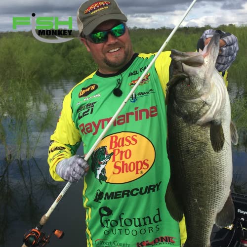 Fish Monkey FM11-SCHLNBASS-L Luva guia de meio dedo School'N Bass G