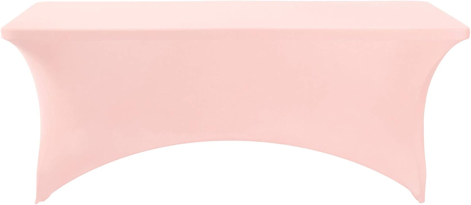 Spandex Table Cover for 6Ft or 4fT or 8ft Table Universal Fitted Stretch Tablecloth for Party, Banquet, Wedding and Events