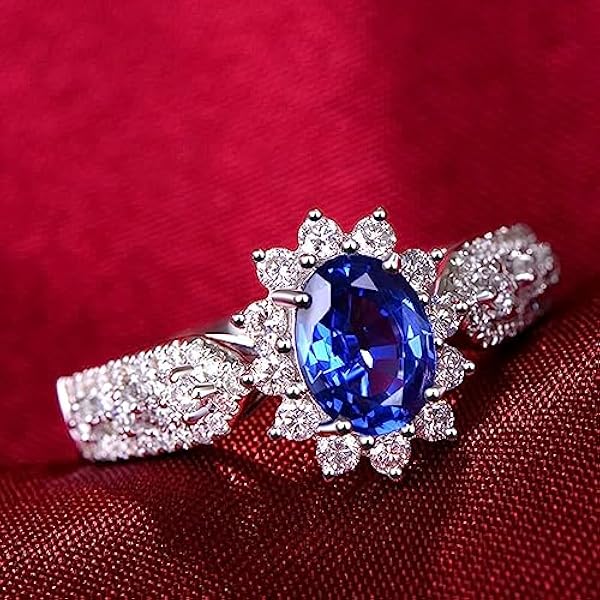 Ring witgoud, Eternity ring, modieus, elegant, 18 karaat (750) saffier voor echtgenote, moeder, bruid