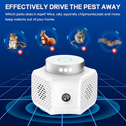 Rodent Repellent Indoor Ultrasonic,Mouse Repellent Ultrasonic Plug In,Ultrasonic Pest Repeller Electronic Mouse Squirrel Bat Insect Rat For House Attic Garage Basement Apartment With Led Strobe Lights #TOP1