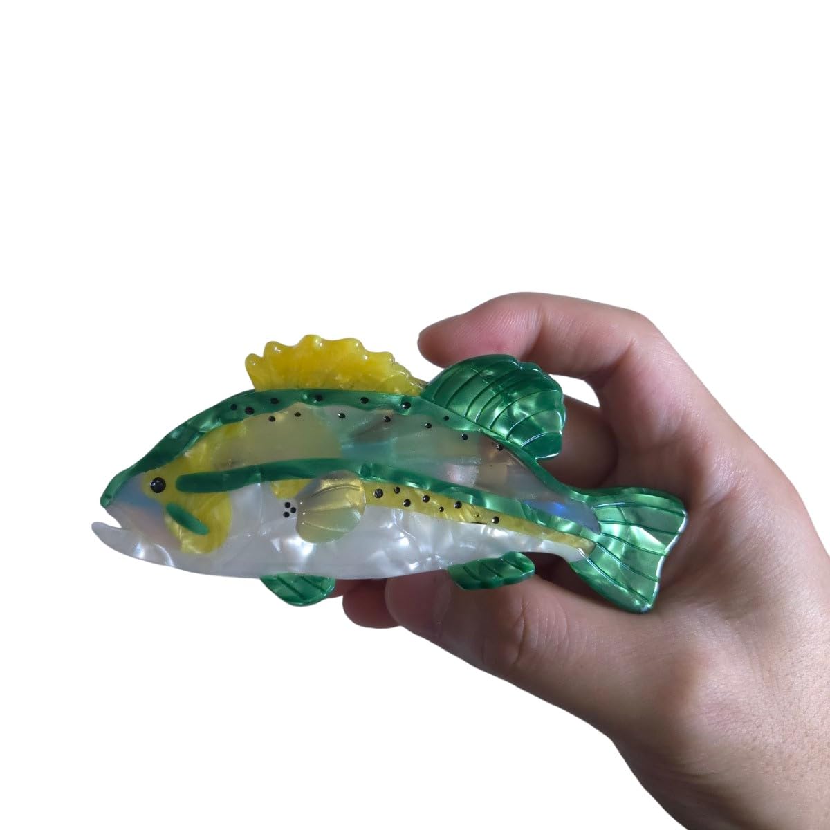 Amazon.com : Funny Sea Creature Hair Clip - Big Green Bass  display picture 1