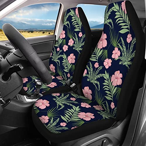 Image of Modysero Tropical Plants Print Car Seat Cover Full Set for Men Women Breathable Soft Full Coverage Auto Seat Covers Custom Elastic Easy Install Car Accessories for Car SUV Truck