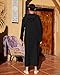 YAOHUOLE Arabic Thobe for Men Side Split Kaftan Long Gown Thobe with Pockets Mens Abaya Thobe Black M