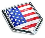 USA Flag Car Chrome Emblem Badge Decal 3D auto Bumper Sticker American