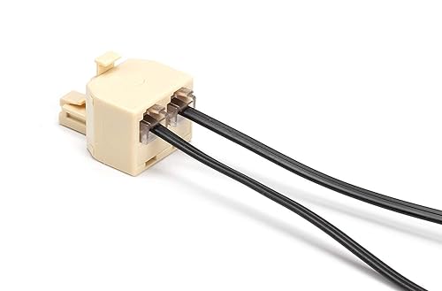 Miniatura 5 de THE CIMPLE CO Adaptador de pared para teléfono con conector dúplex  1 paquete, marfil  Divisor de teléfono de 2 vías (2 líneas) Adaptador RJ11 de