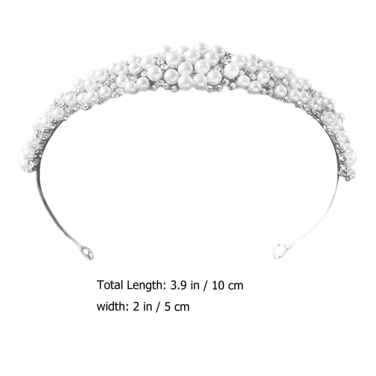 4 piezas accesorio para el pelo diadema nupcial AB diamantes de imitación accesorios para el cabello nupcial diademas de perlas para mujeres diademas brillantes para mujeres tocado de