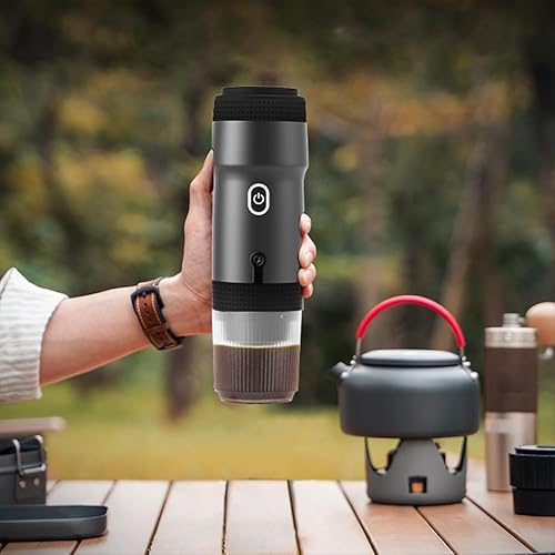 Miniatura 5 de Cafetera de café portátil con carga USB para automóvil y uso al aire libre, cafetera eléctrica para banco de energía, diseño compacto para viajes,