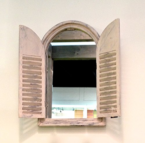 Antikas – Miroir Style Indien, fenêtre de Miroir, fenêtre comme Miroir, Cadre en Bois