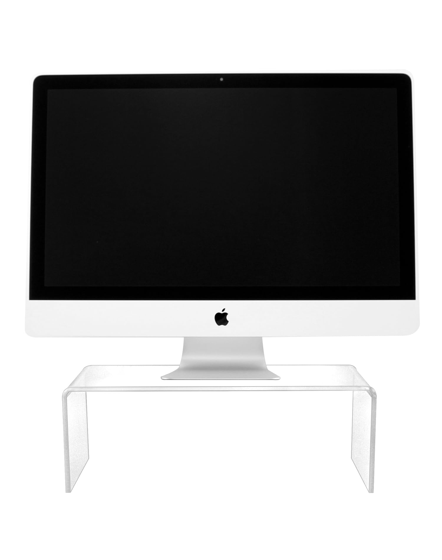 QWORK® Stojak na monitor, akrylowa podstawka pod ekran, akrylowe półki, 30 x 15 x 10 cm, do monitora PC, laptopa