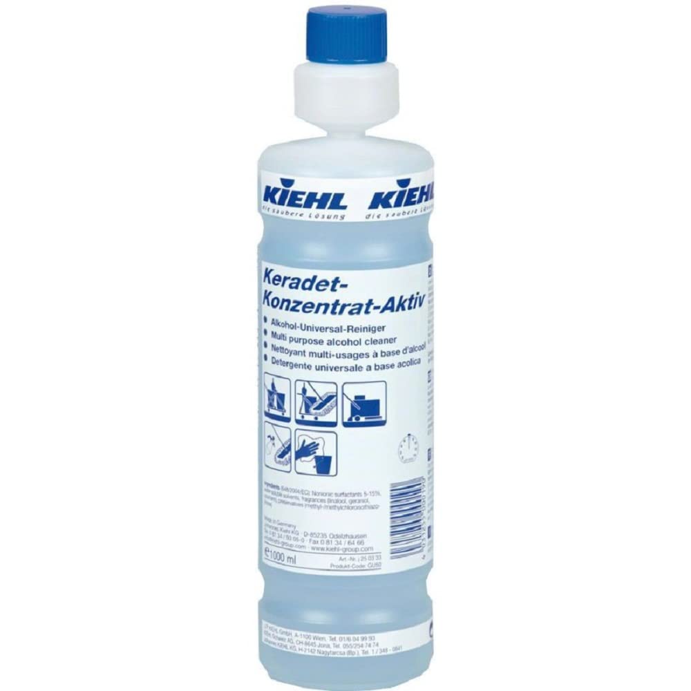 6 x Lt.1 Keradet Konz. detergente superconcentrato alcolico igienizzante profumazione lunga durata per superfici delicate.