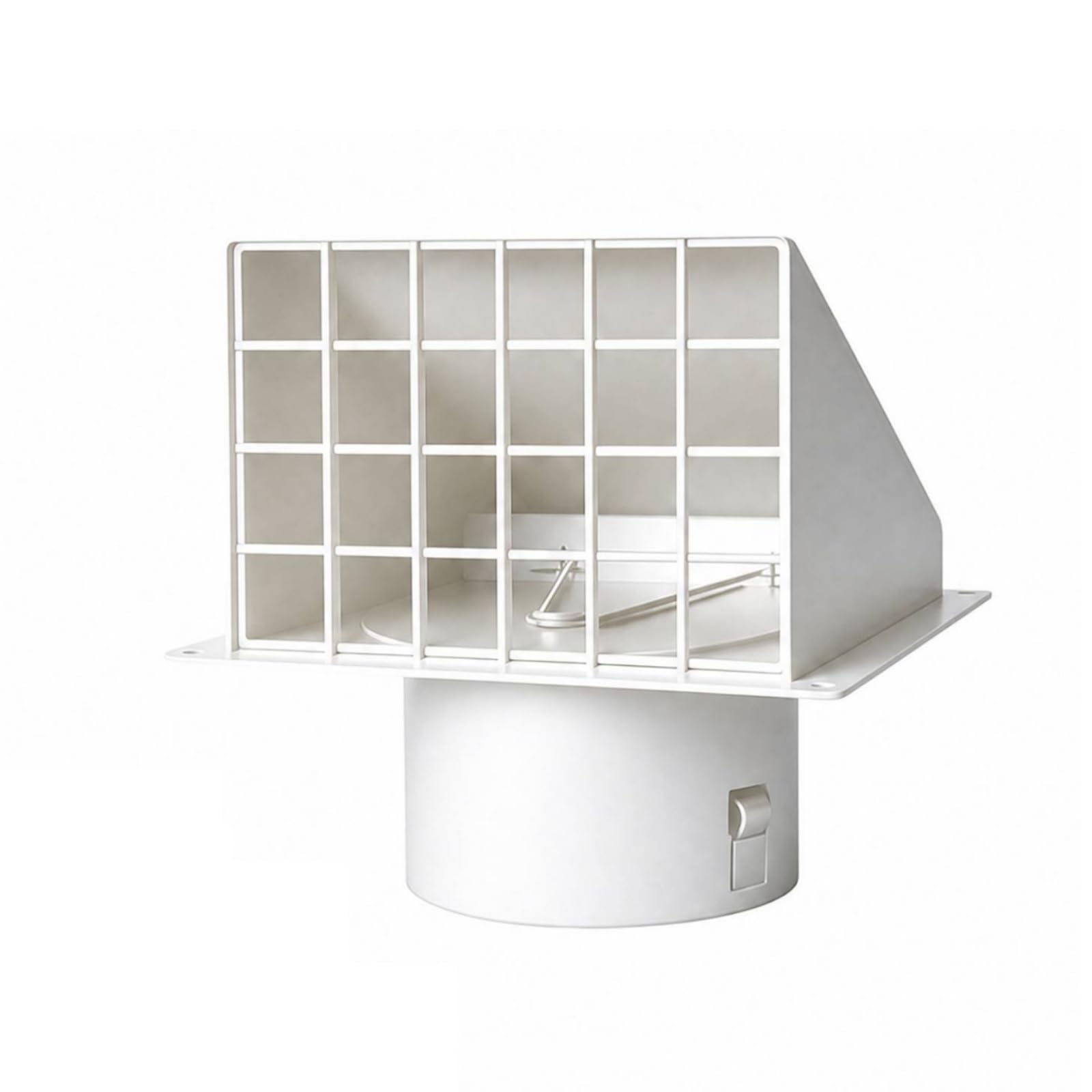 Amagogo Hoe Pare-Pluie pr Conduit 100 Mm Polyvalente Hoe Ventilation Murale Métallique Faible Hauteur Sortie Conduit Tamis Amovible,