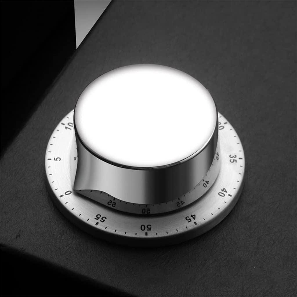 Timery, magnetyczny minutnik kuchenny Mechaniczny budzik Timer Narzędzie do gotowania czasu ze stali nierdzewnej (kolor: A, rozmiar