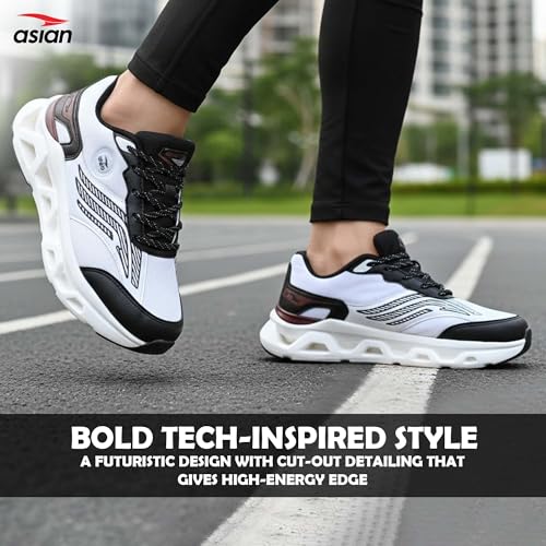 Image of ASIAN Powerkick-23 Men's Sports Shoes | Air Bubble Sole Running Sneakers for Training, Gym Lightweight Performance with Energy Return Grip & Breathable Design