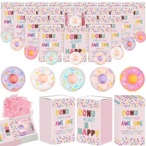 Wonderjune 25 Sets Christmas Employee Appreciation Gifts Emotional Donut