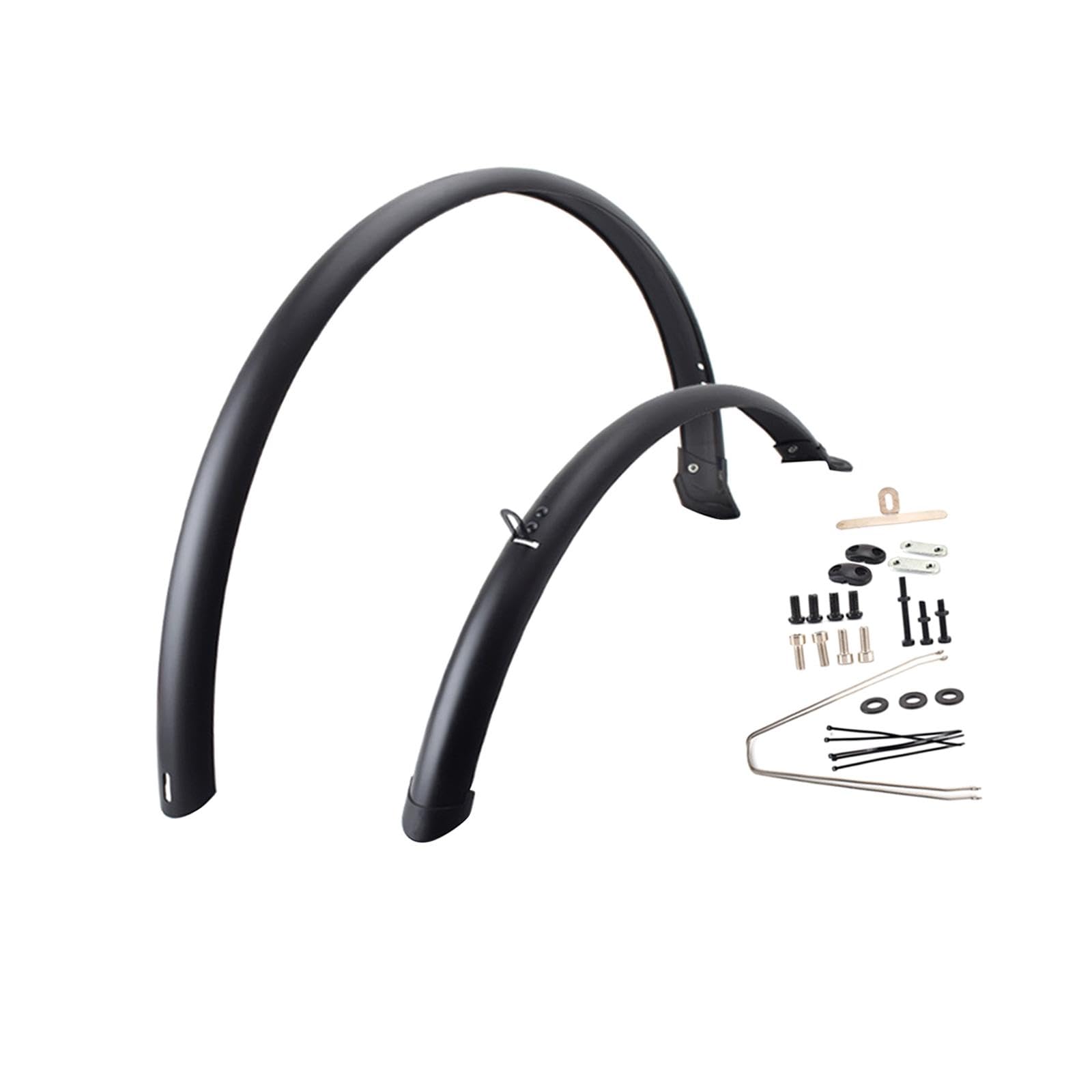 kowaku 2Pcs Mountain Bike Mud Guards Road Bike Fenders Waterproof Front Rear Mudguards for Bicycle Riding Dust Mountain Road Bike, Without 2 Rings