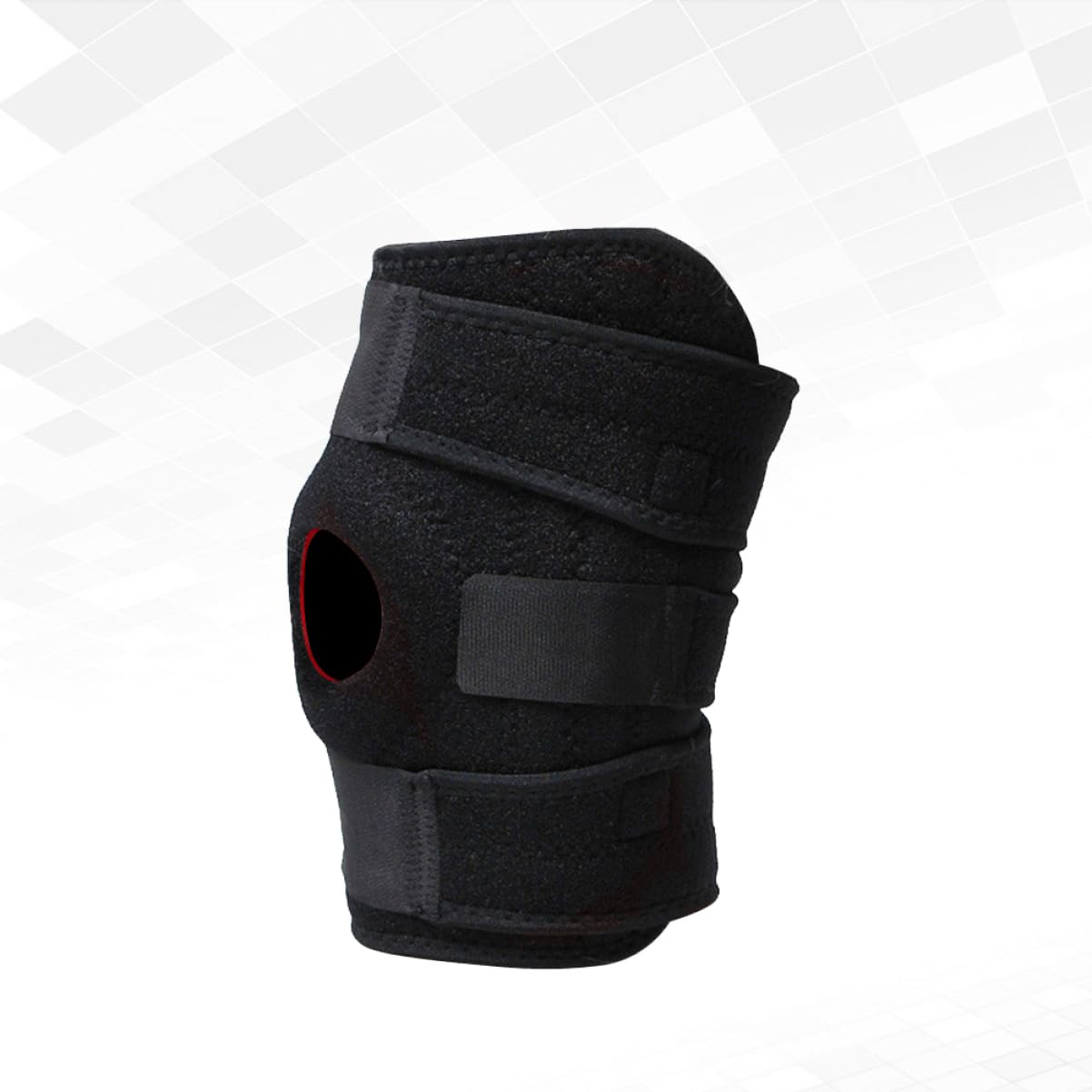 Adjustable Sports Knee Pad for Mountaineering Exercise, Breathable Black L | Ok Cloth and EVA, Disperses Pressure Evenly, Single Piece Size 23 by 57.5cm, for Outdoor Activities