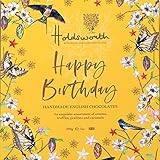 Holdsworth Chocolates Occasions Collection - Happy Birthday Box Filled with Handmade Truffles and Assorted Milk, Dark and White Chocolates 200g
