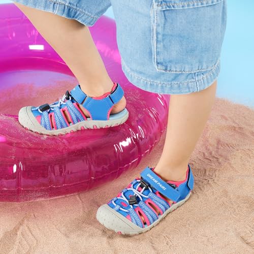 Image of DREAM PAIRS Unisex Summer Water Athletic Sandals | Closed-Toe Protection Quick-Drying Upper Comfort Footbed Durable Non-Slip Sole Hook-And-Loop Outdoor Sport Walk Hike