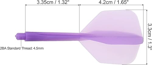 Miniatura 2 de PATIKIL Integrated Dart Shaft & Flights, Pack Lightweight Plastic Dart Flight Set