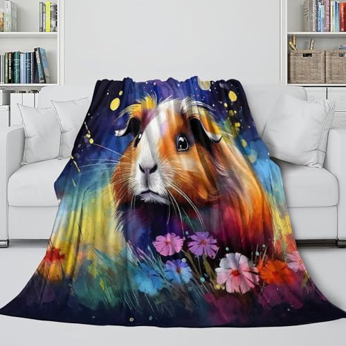 Couverture cochon d'inde 3D plaid moelleux microfibre 200x230cm - 5