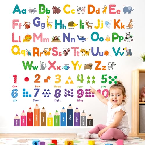 DECOWALL DS8-1614 Vinilos Decorativos ABC Animales para Niños miniatura 4