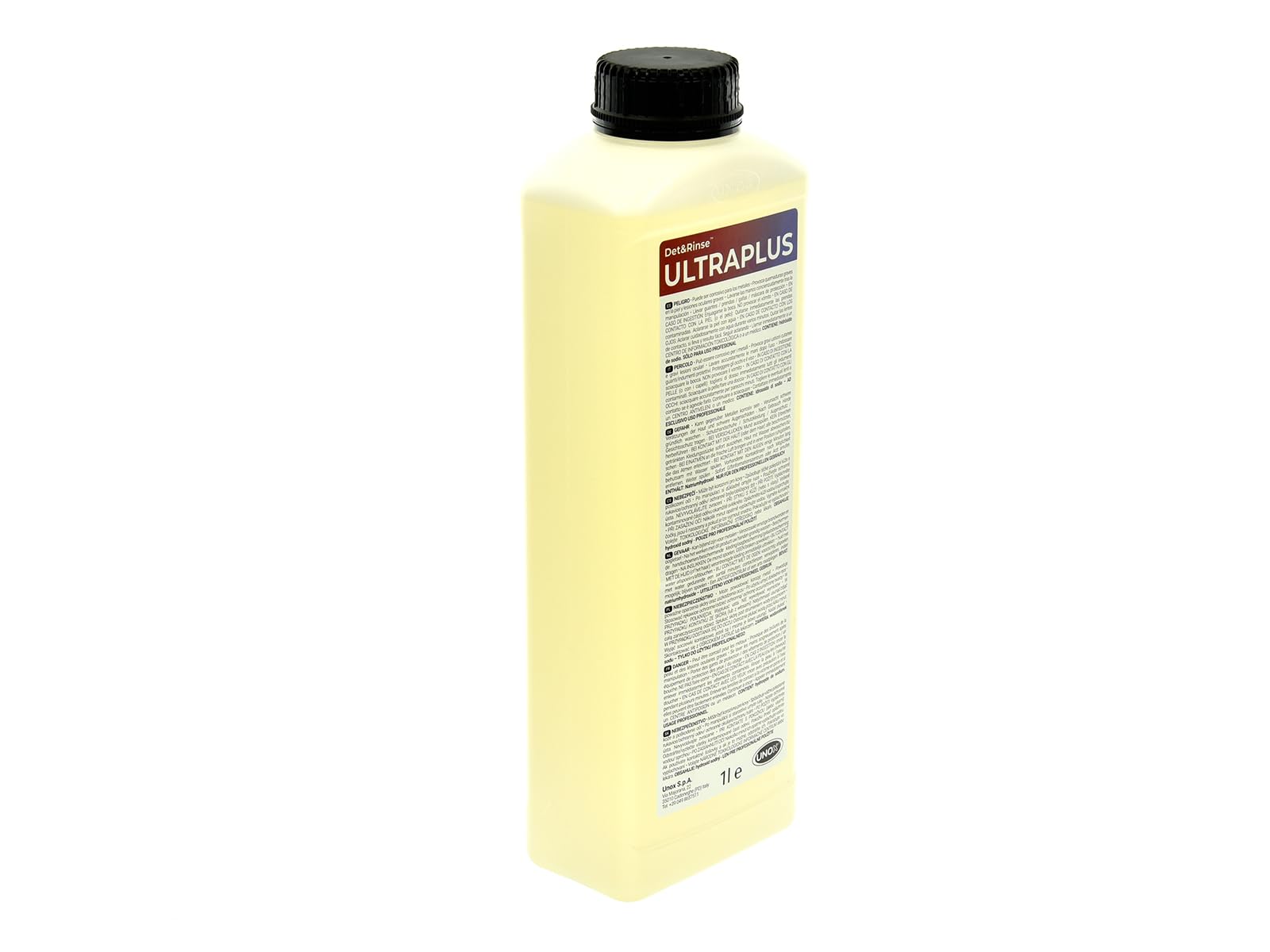 Detergente professionale per forno Unox DET&RINSE Ultra Plus, 10 × 1 l, per pulizia automatica, prodotto speciale per ammortizzatori combinati e forni ad aria calda Mind.Maps ChefTop BAKERTOP