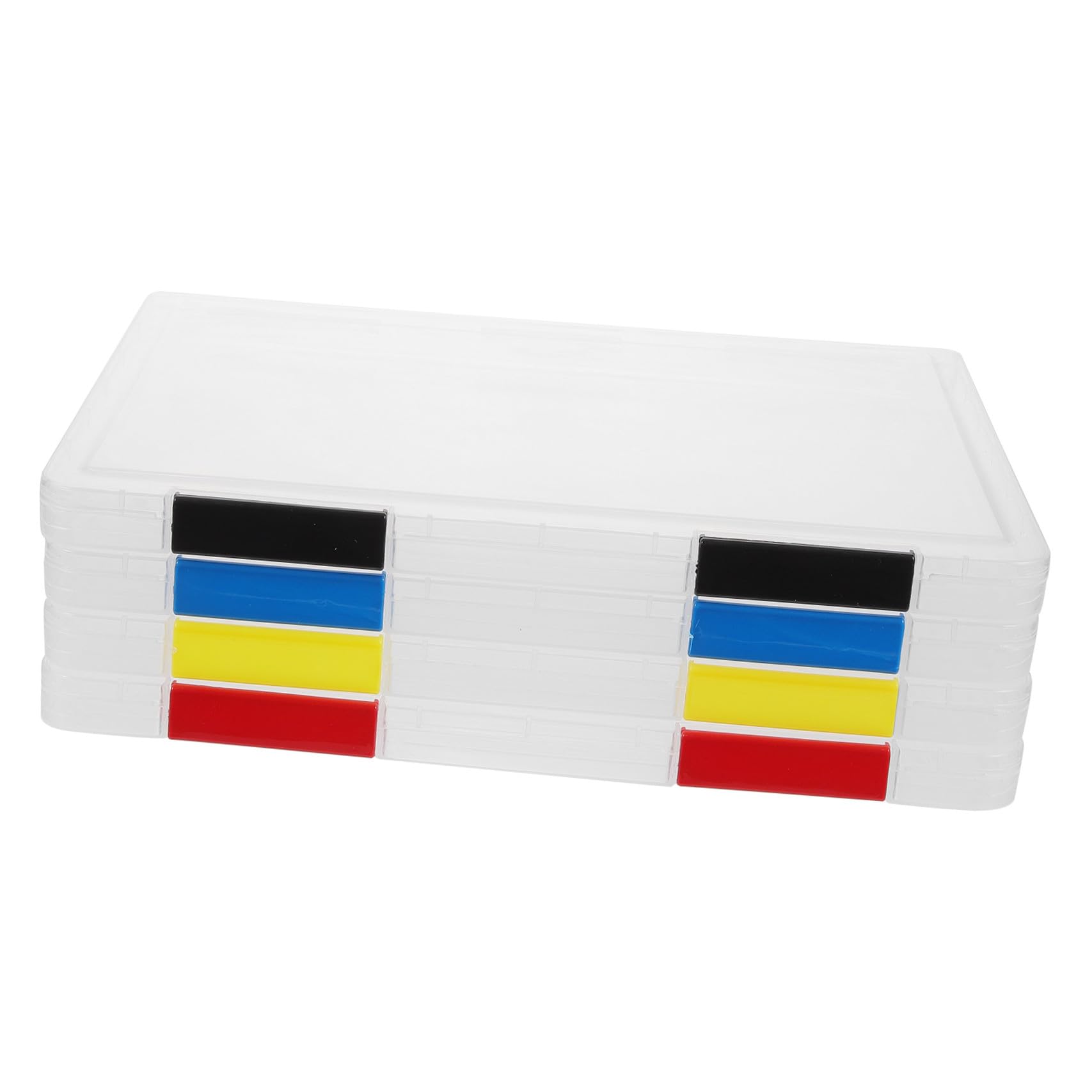 Caja de Archivos Transparente de Plástico A4 4 Piezas para Escritorio