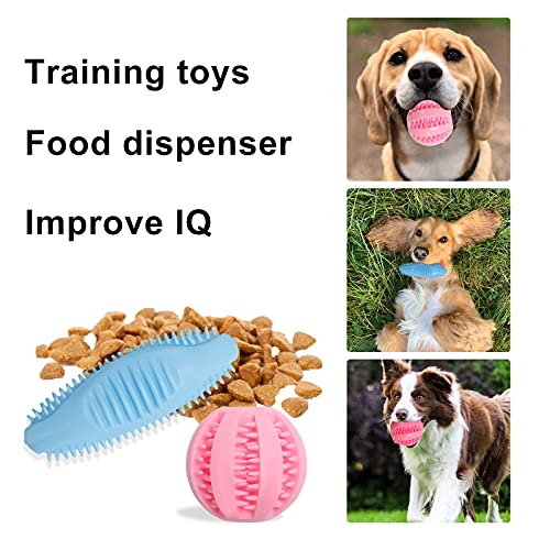 Hpethf Puppy Teething Chew Toys For Small Dog Toys, Puppy Teething Rings Rubber Interactive Chewers Relieve Itching Treat Ball Bone Clean Teeth Toy 6 Pack #TOP2