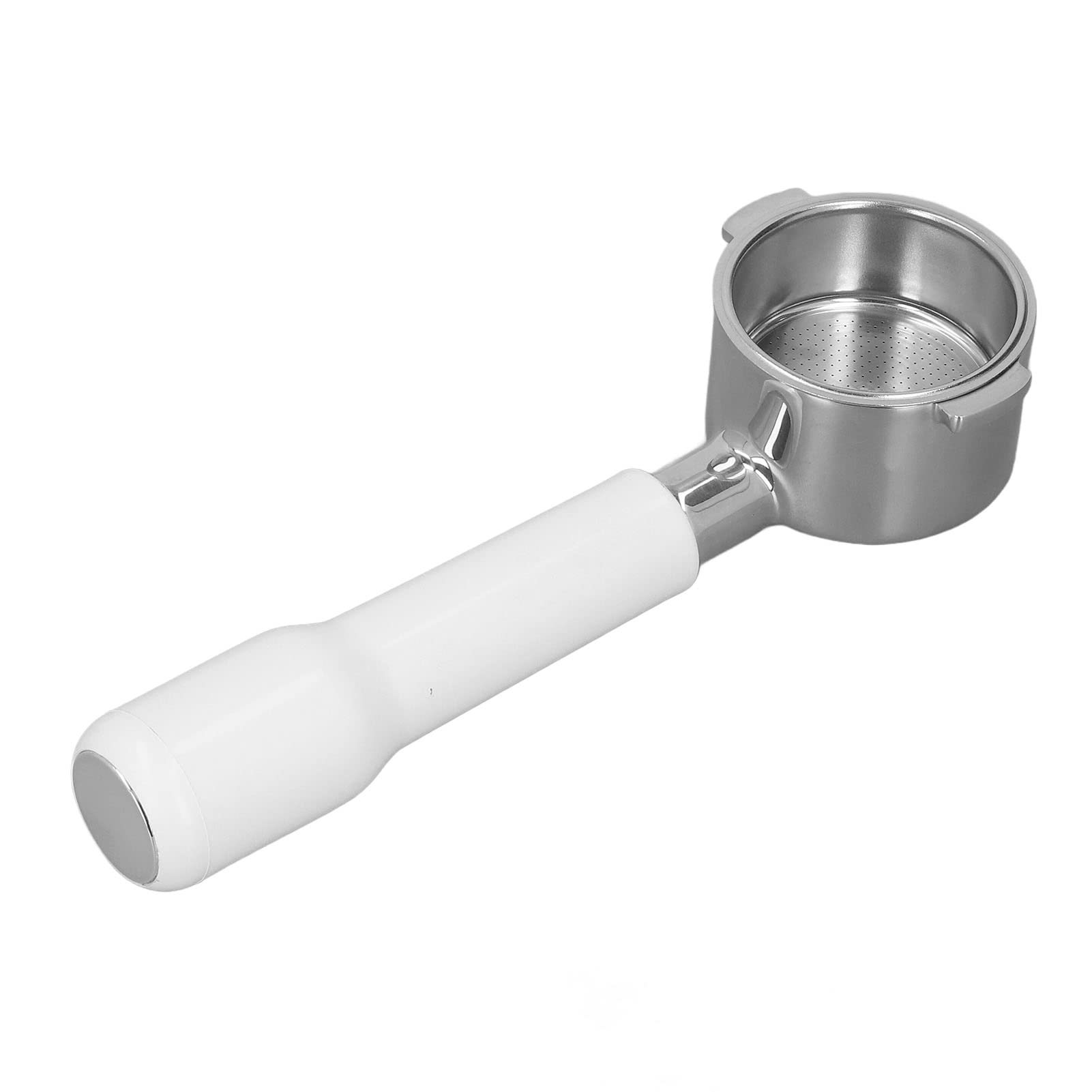 51mm 2 ucha kolba do kawy bez dna kolba wymiana uchwytu filtra kompatybilny z Eco310 model ekspresu do kawy C2 wymienny (Biały)