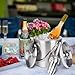 3L Double-Wall Insulated Stainless Steel Ice Bucket with scoop for Cocktail Bar - Metal Ice Bucket for freezer with Lid for parties, Camping,and More!champagne bucket,bar cart accessories (silver)
