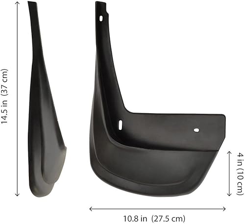 Miniatura 4 de BDK Guardabarros de coche con aletas de barro para neumáticos delanteros o traseros con herrajes, fácil instalación, ajuste universal (GD-060)