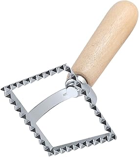 LABRIMP Fondant Mold Baking Biscuit Mold Wooden Handle Kitchen Gadget Metal Stamp Christmas Ravioli Stainless Steel Mold C...