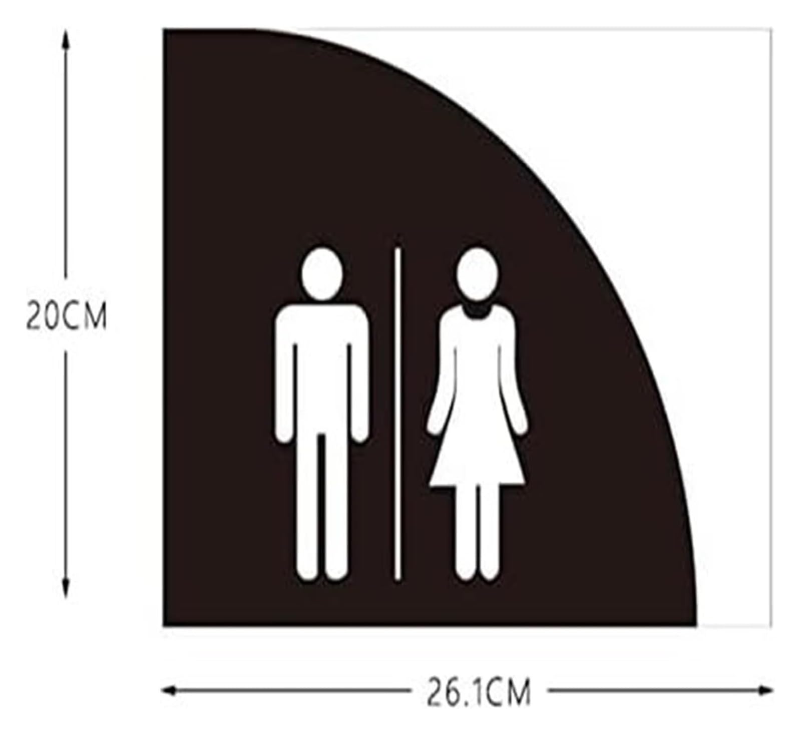 Señal de aseo, Restroom Identification Acrylic Men Women Unisex(Female)