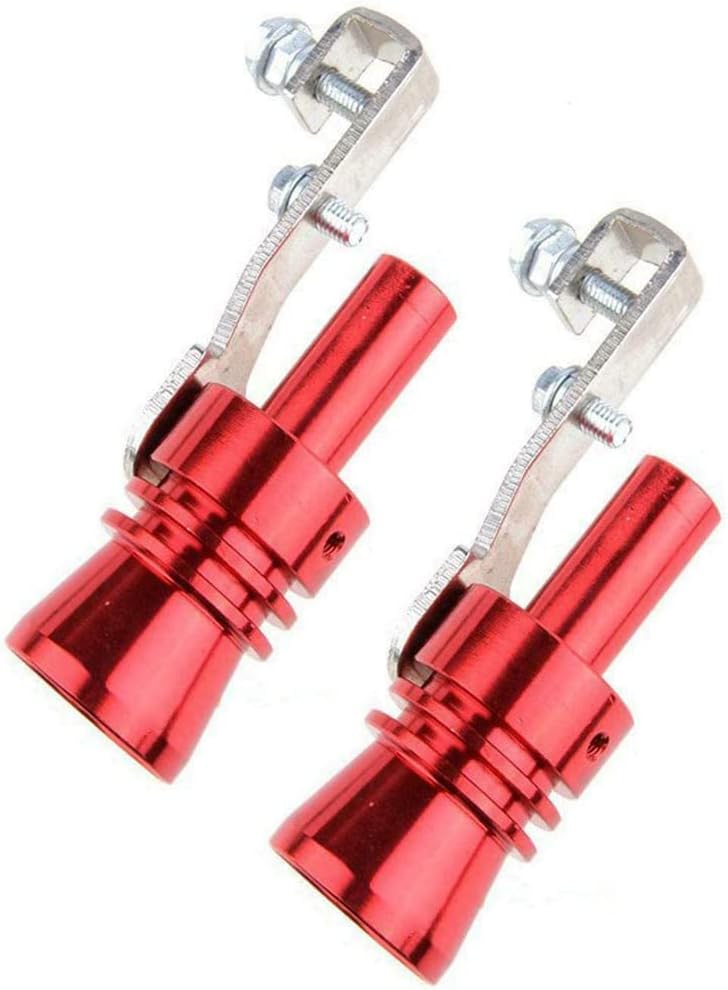 TOTMOX 2 STÜCKE XL Größe Universal Aluminium Turbo Sound Auspuff Pfeife