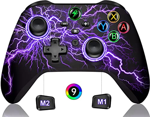 Switch コントローラー【Switch1/2対応】無線 スイッチ コントローラー スリープ解除/9色LEDライト/プログラム編集/マクロ機能/6軸ジャイロセンサー/TURBO連射機能付き/背面ボタン搭載 スイッチ プロコン Switch/Switch Lite/Switch OLEDに対応