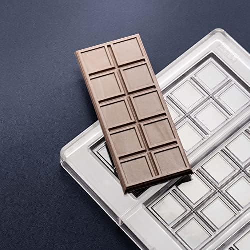Polycarbonate Chocolate Bar Mold - Luxury Design - 43mL 10 piece for Chocolate, Candy, Baking, Bars PPL1