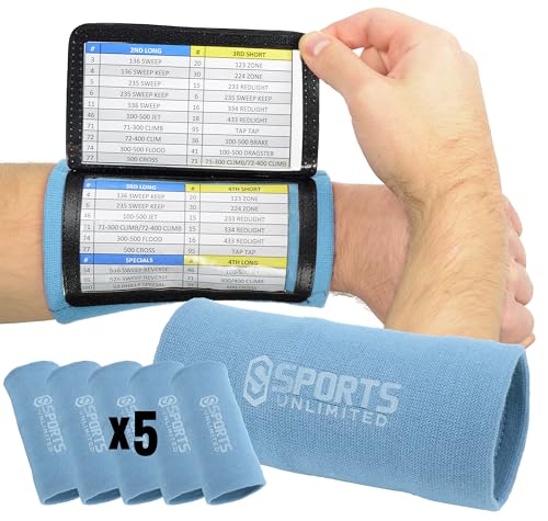 Image of Sports Unlimited Adult Triple Wrist Coach, Football Wristbands for Plays, Baseball Wristbands, QB Arm Bands