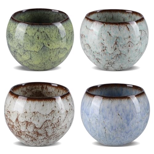 Japanische Teetasse, 4er-Set 110 ml Keramische Teetasse Ohne...