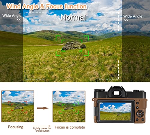 Digital Camera For Photography,Vlogging Camera For Youtube With Wifi 180° Flip Screen,16X Digital Zoom,Digital Camera For Kids And Adults With One Batteries,Wide-Angle Lens And 32Gb Micro Card #TOP1