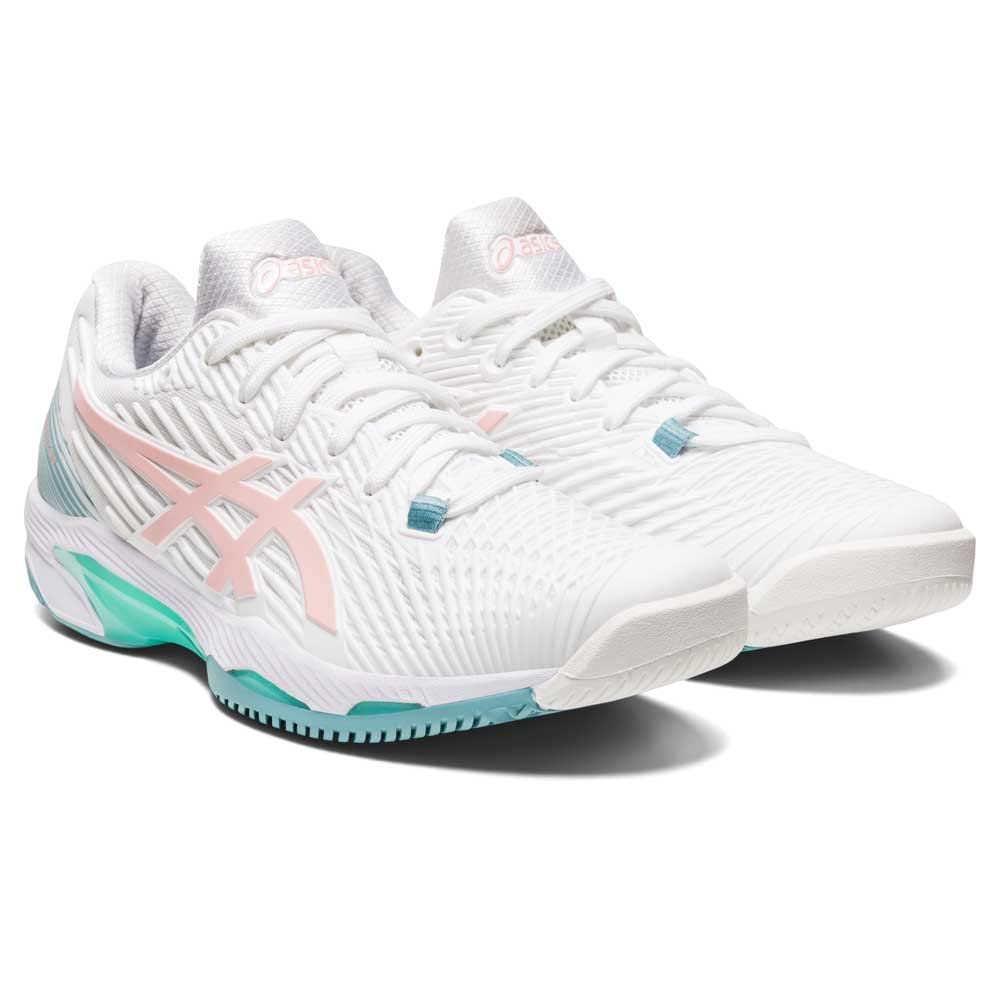 ASICS Donna Solution Speed FF 2 AC Scarpe da Tennis Scarpa per Tutte Le Superfici Bianco - Rosa