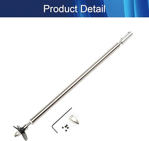 Miniatura 4 de Jutagoss Hélice del eje de transmisión para barco RC L 9.843 in eje,Manga L200mm,Hélice D36mm para eje de motor de 0.157 in