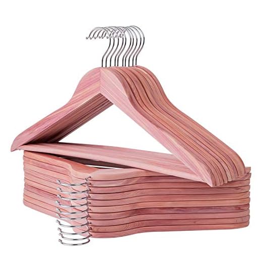 ELONG HOME American Red Cedar Hangers 30 Pack, Wooden Suit Hangers
