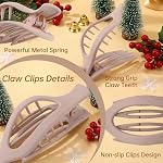 French Concord Hair Clips - 6Pcs Side Slide Volume Clips for Women Girls, Strong Hold No Slip Grip, Thick or Thin Hair (Matte Finish, L:4.6 IN, W:1.97IN) - Image 5