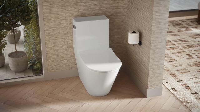 KOHLER 22378-0 Brazn One-Piece Compact Elongated Toilet with