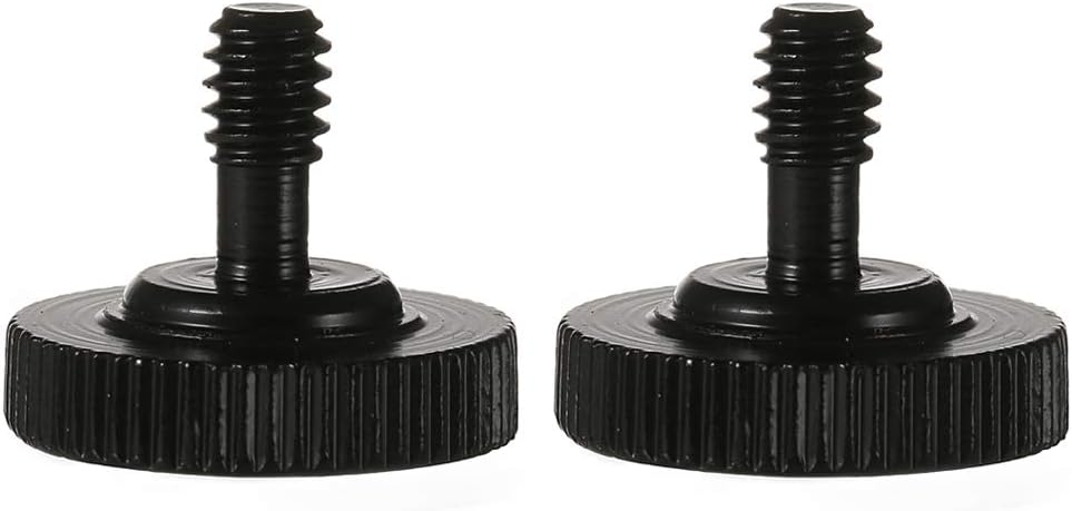 TEZONG Camera Quick Release 1/4" Thumb Screw Tripod L Type Bracket Screw Mount Adapter with Bottom 1/4"-20 Female Thread for Camera Flash Bracket 2 Packs