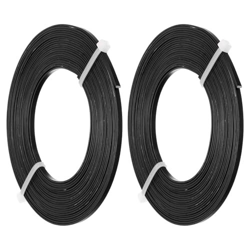Alambre plano flexible negro de calibre 18, bobinas de aluminio de 16.4 pies