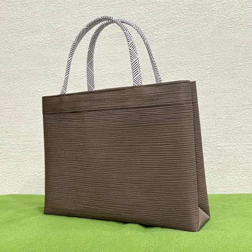 衿秀 和装トートバッグ A4 シルクガード付 お稽古バッグ ココア