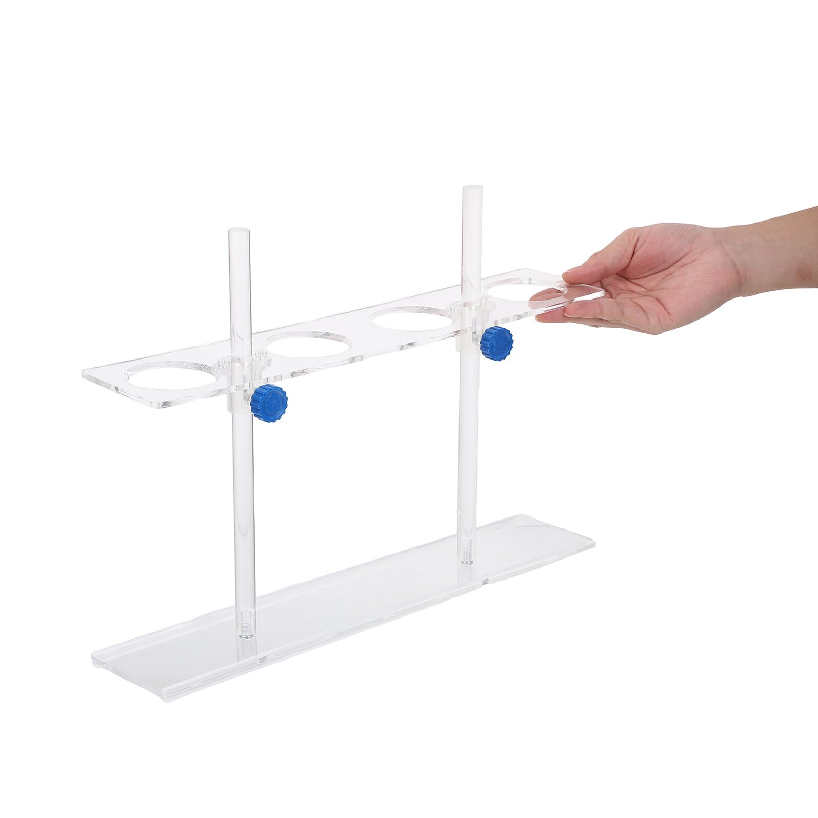 Soporte para Embudo de Acrílico 4 Orificios Resistente al Ácido, Soporte de Extracción Líquido-líquido para Laboratorio de Química