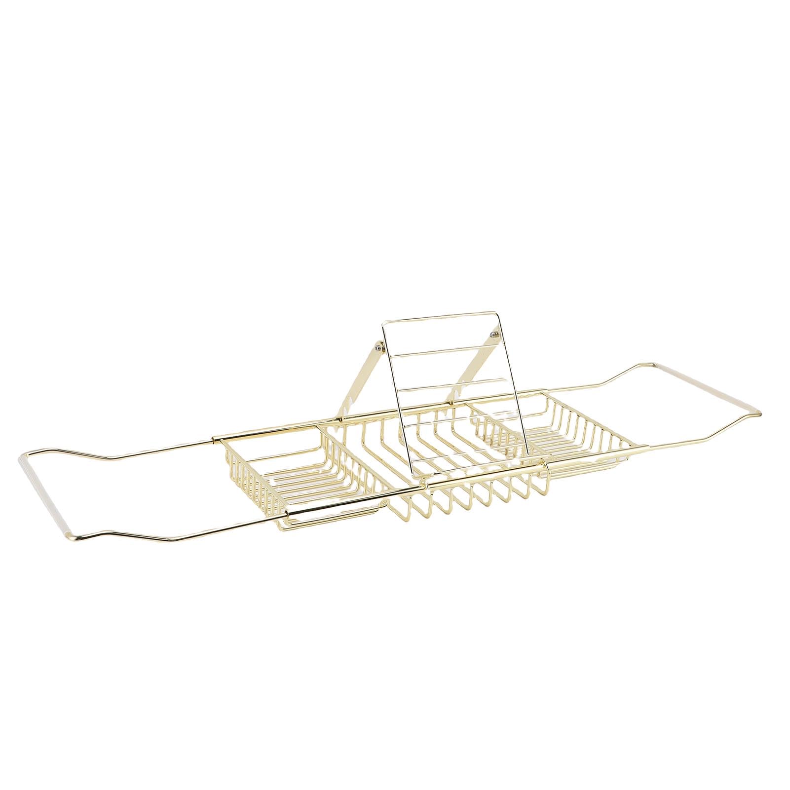 Generic Bandeja Extensible para Bañera de Ducha, Estética Elegante Ajustable para Bañera, champú, Bolas de Baño para Reducir el Desorden (Gold)